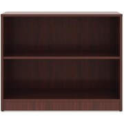 PERFECTLY PACKED 2 Shelf Laminate Bookcase - Mahogany PE128052